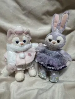 ダッフィー ダンシングスノーフレークス ぬいぐるみバッジ 2点セット