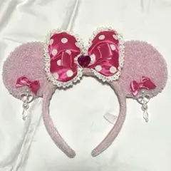 ディズニー カチューシャ イヤリング リボン ピンク ミニー