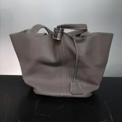 VMPD7-81-12 ピコタン似 ハンドバッグ グレー レザー