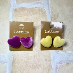 ☆【最終値下げ】新品！未着用！！Lattice、ハート型ピアス2点セット