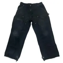 超スペシャル 32X32 W32 カーハート ダブルニー パンツ ブラック 黒 カーハート ダブルニー ダック ブラック 黒 W32 USA製 Carhartt