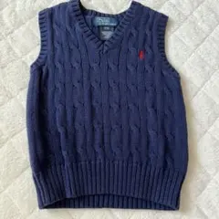 Polo by Ralph Lauren ネイビー Vネックベスト 24M