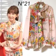 【N°21 】花柄シャツ ブラウス　ピンク