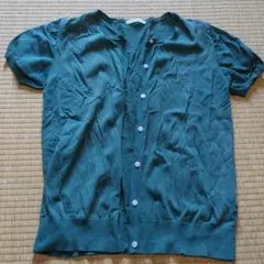 Techichi ダークグリーン 半袖カーディガン