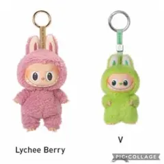 ラブブ マカロン ライチベリー　イニシャルラブブ　ミニラブブ　V