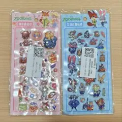 ズートピア 立体水晶シール 2袋セット 海外製 即購入⭕️ ボンボンドロップシール