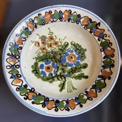 ヴウォツワヴェク　ヴィンテージ　大皿　装飾皿　ハンドメイド　一点物　レア　食器 ヴウォツワヴェク ヴィンテージ 大皿 装飾皿 ハンドメイド 一点物 レア