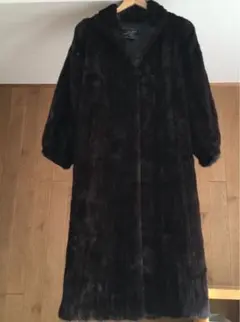 美品✨BLACKGLAMA ブラックグラマ シェアードミンクコート ブラック系 ブラックグラマ ミンクコート