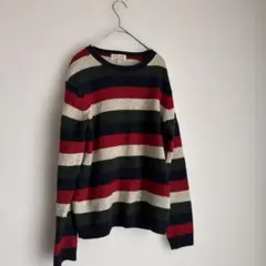 アーバンリサーチドアーズ　ストライプ　クルーネック　ニット ウール
