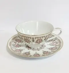 ノリタケ Noritake カップ＆ソーサー 花柄 ピンク　ヴィンテージ