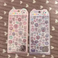 韓国正規品ウィッシュキャットぷっくりシール2枚セット