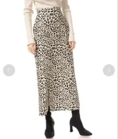 SLY レオパード柄スリットロングスカート