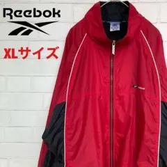 【ビッグサイズ】90s リーボック　ワンポイント刺繍ロゴ入りナイロンジャケット