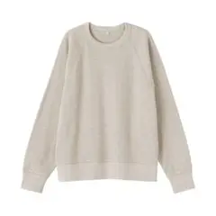 MUJI ワッフル編みクルーネック長袖Ｔシャツ