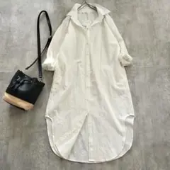 新品 Vicky シャツワンピース 白 定価 6600 サイズ2のサムネイル