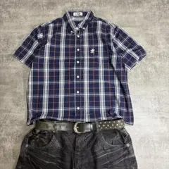 OLD 短丈チェックシャツ　cityboy 古着　ボックス　 短丈　チェック