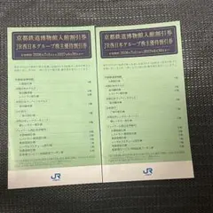 京都鉄道博物館入館割引券 JR西日本グループ株主優待割引券 冊子✕２冊
