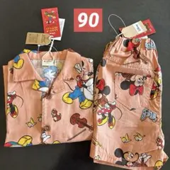 ミッキー・ミニー 半袖シャツとショートパンツ 90cm セットアップ