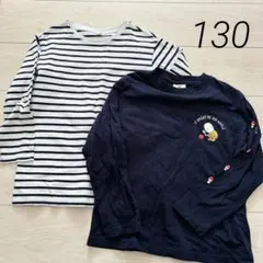 長袖カットソー　ロンT まとめ売り　130 ボーダー