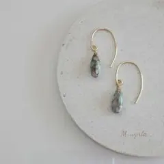 No.13　天然石ブルーコッパーアマゾナイト*14kgf∴ピアス／イヤリング