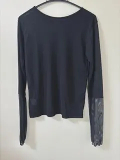 美品＊YVES SAINT LAURENT＊シアー リブ 異素材 切替 長袖 - メルカリ