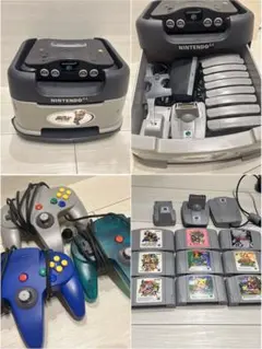 NINTENDO64 本体 コントローラー3個 ソフト9本 収納ケース