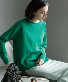 ボートネックニット/エクストラファインメリノウール【THEシリーズ/洗濯機OK】