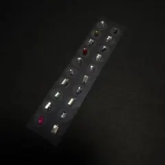 【まとめ買いがお得】耳つぼジュエリー20粒　カラフルスクエアストーン【61】