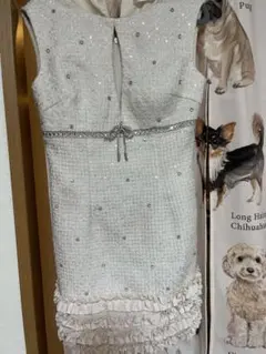 JEWELS ホワイト タイトドレス Sサイズ