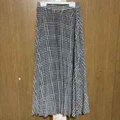 (最終値下げ品)新品 チェック柄 プリーツロングスカート