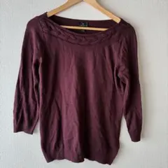 WORTHINGTON バーガンディ ニットセーター M