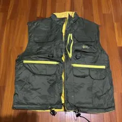 訳あり　Stussy ダウンベスト オリーブ/イエロー