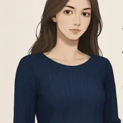 GAP for Good ネイビー リブ編みセーター Lサイズ