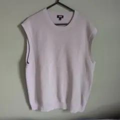 UNIQLO ノースリーブベスト L ライトベージュ