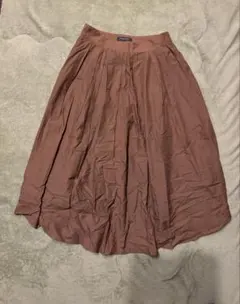 スピックアンドスパン　ライトブラウン フレアスカート ふんわりスカート