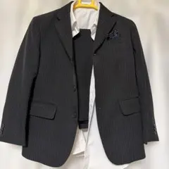 黒ストライプスーツセット（白シャツ付き）