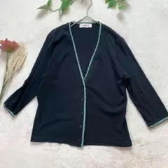 ♡LANCEL ランセル　カーディガン♡ 【L】　前ボタン　七分袖　2119のサムネイル
