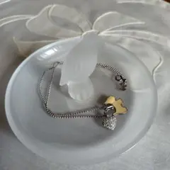 AGATHA PARIS テリア＆ハート ネックレス SILVERのサムネイル