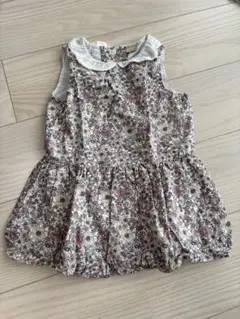 petit main 花柄ワンピース 90