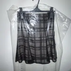 MERCURYDUO　シアーチェックバックレースアップミニスカパン