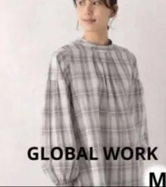 売り切り特価　新品　GLOBAL WORK お手入れらくらくシリーズ　ブラウスのサムネイル
