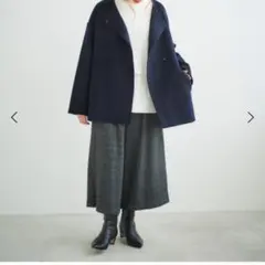 [新品] le.coeur blanc ツイードライクワイドクロップドパンツ