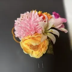 和風合成花髪飾り　　２つ