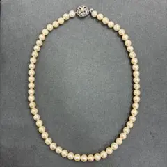 パールネックレス 約7mm 44cm G.SILVERフォーマル 冠婚葬祭