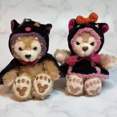 ハロウィン ダッフィー シェリーメイ ストラップぬいぐるみ2種セット
