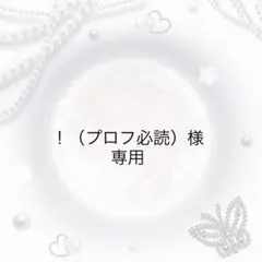 ！（プロフ必読）様 専用ページ