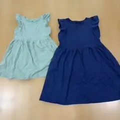 110 130 ユニクロ　ワンピース　セット
