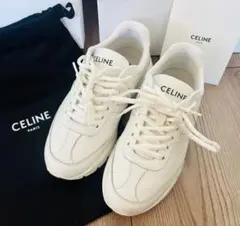 美品✨ セリーヌ スニーカー レディース 23.5cm相当 セリーヌ ブロックスニーカー エディ期 レザー スニーカー EU38