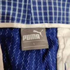 PUMA チェック柄 ゴルフパンツ Lサイズ