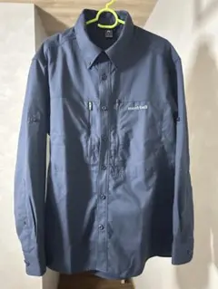 【新品未使用タグ付】mont-bell 長袖シャツ L ネイビー